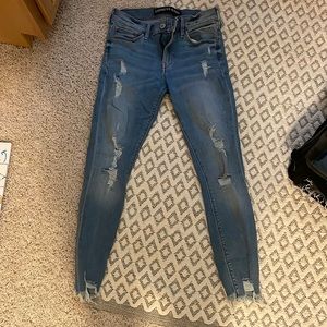 Express skinny ripped jeans
